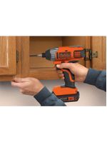 Parafusadeira de impacto black+decker power connect 1/4” bateria 20v led bivolt