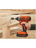 Parafusadeira de impacto black+decker power connect 1/4” bateria 20v led bivolt