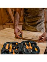 Kit de ferramentas manuais wap mkf21 com trena, chaves, estilete, alicate, maleta – 21 peças