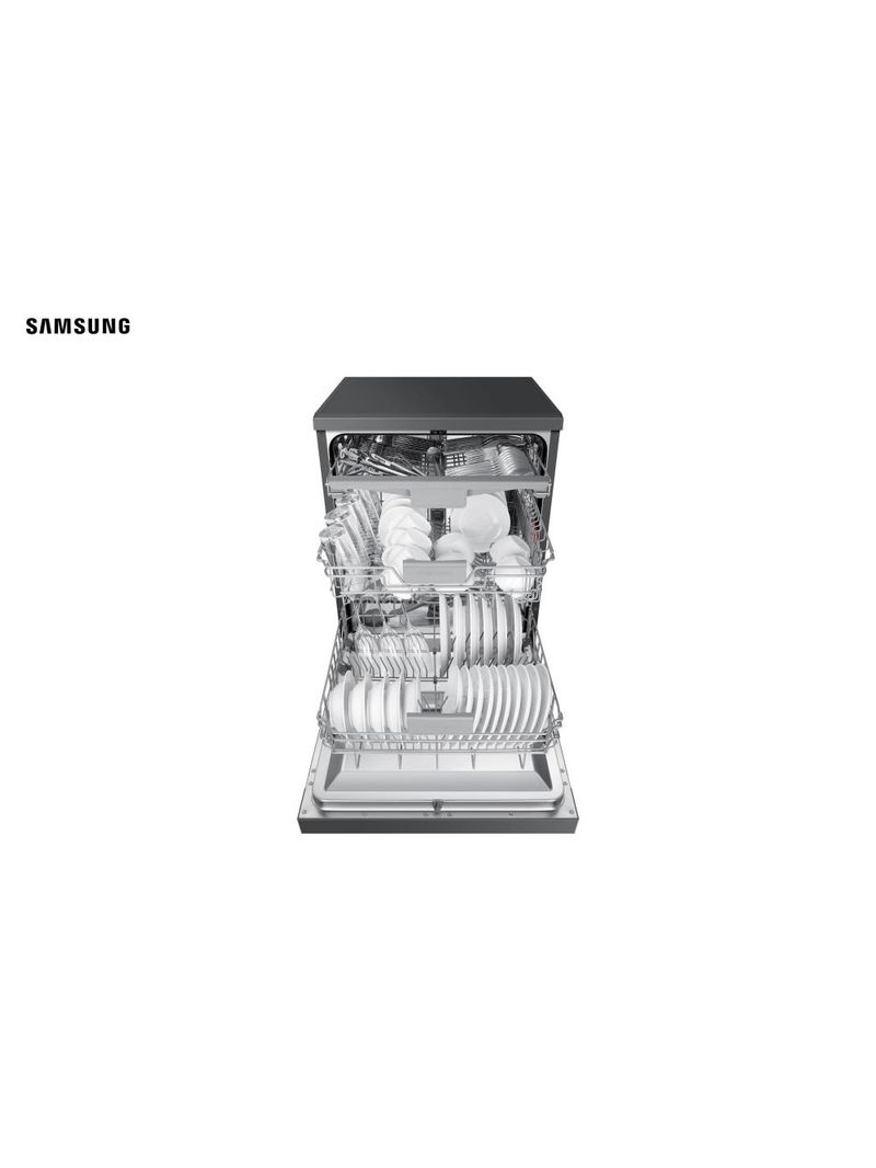 Lava-louças samsung black inox com 14 serviços, limpeza silenciosa e display led - 220v
