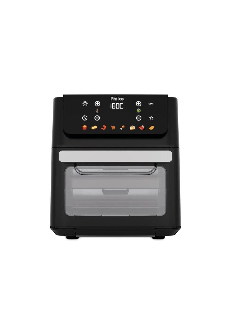Fritadeira elétrica air fryer philco oven paf11b 11l visor removível - preta