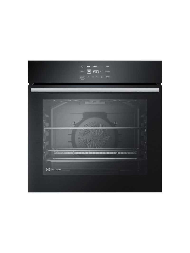 Forno de embutir elétrico electrolux oe8ea 80l experience air fryer, perfectcook360 e painel touch