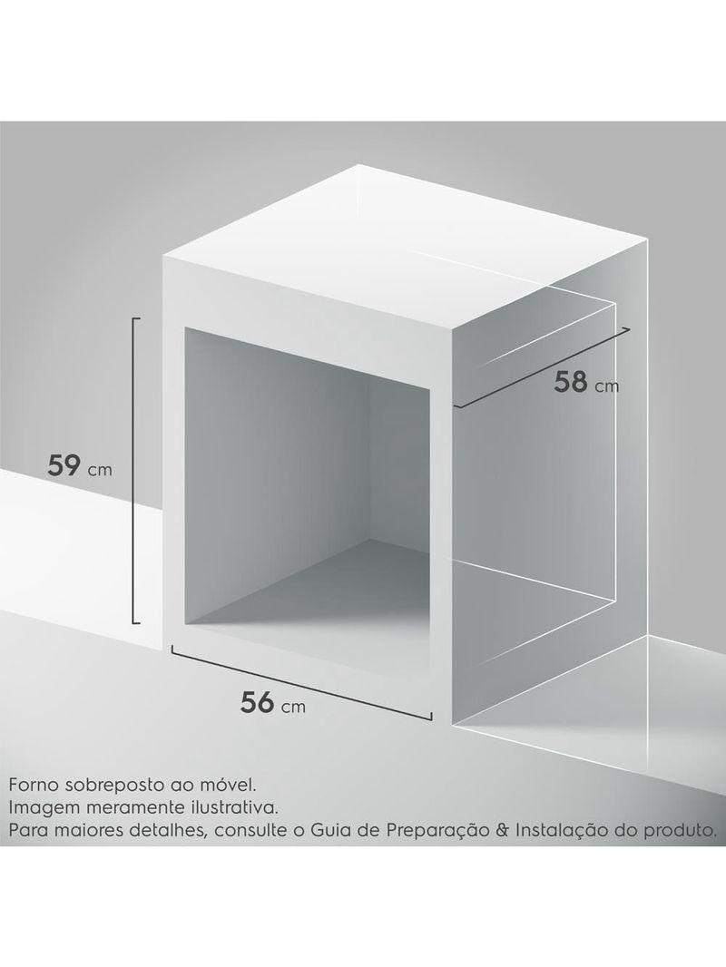 Forno de embutir elétrico electrolux oe8ea 80l experience air fryer, perfectcook360 e painel touch