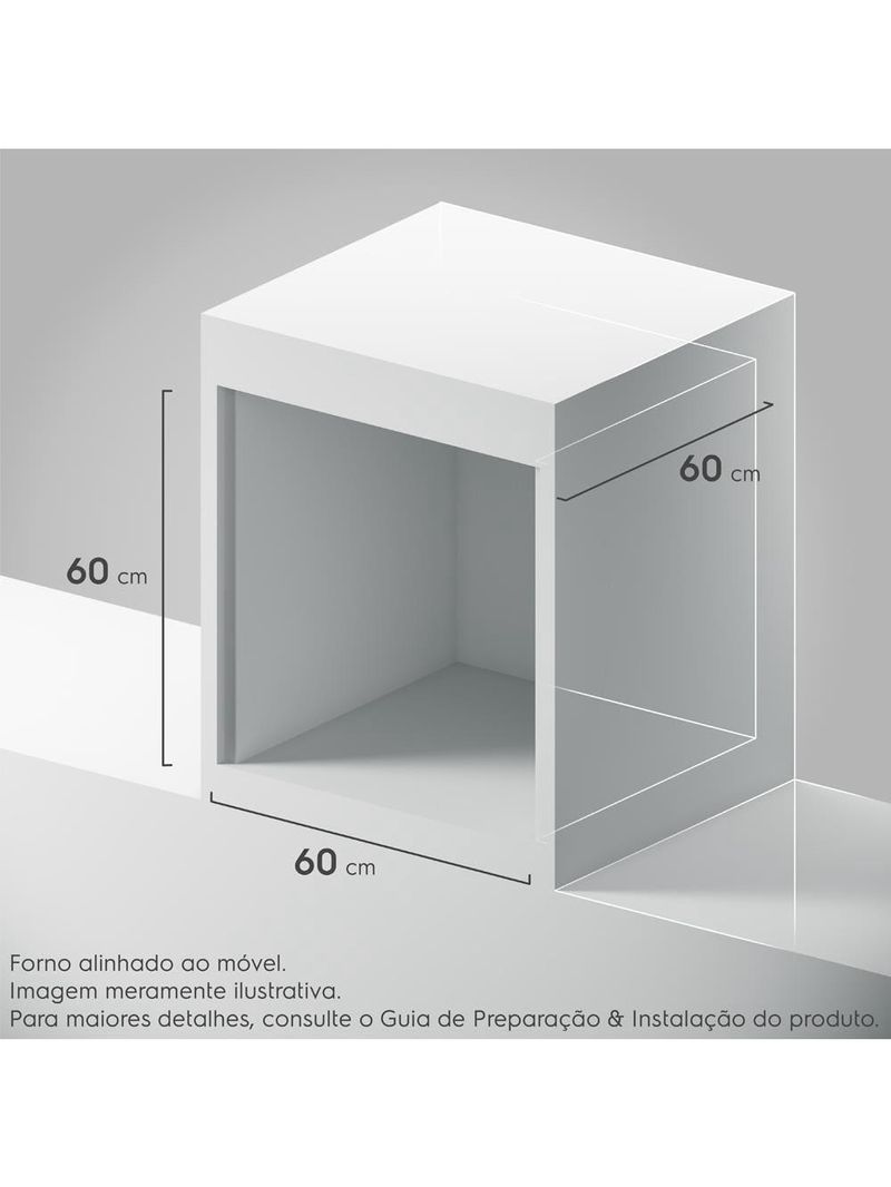 Forno de embutir elétrico electrolux oe8ea 80l experience air fryer, perfectcook360 e painel touch