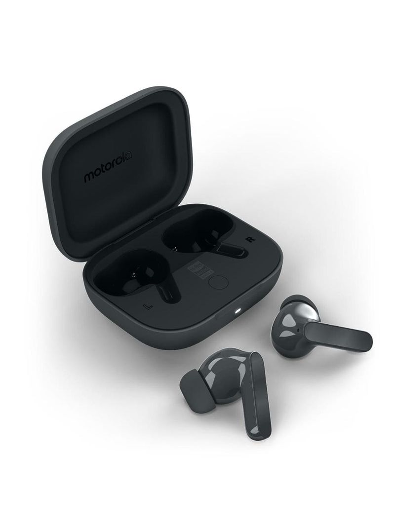 Fone de ouvido moto buds bass bluetooth cancelamento de ruído 43h bateria preto