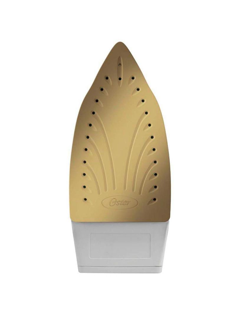 Ferro de passar a vapor base antiaderente com spray oster 5907 – dourado/branco