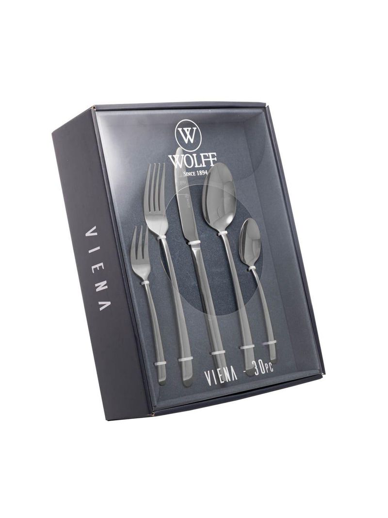 Faqueiro wolff viena em aço inox - 30 peças