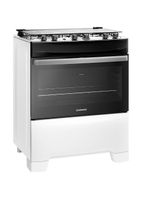 Fogão continental 5 bocas fc5ib com mesa de inox, tecnologia top limpa fácil e acendimento automático – branco