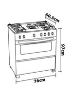 Fogão continental 5 bocas fc5ib com mesa de inox, tecnologia top limpa fácil e acendimento automático – branco