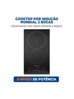 Cooktop de indução 2 bocas mondial cti-02 preto
