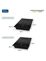 Cooktop de indução 2 bocas mondial cti-02 preto