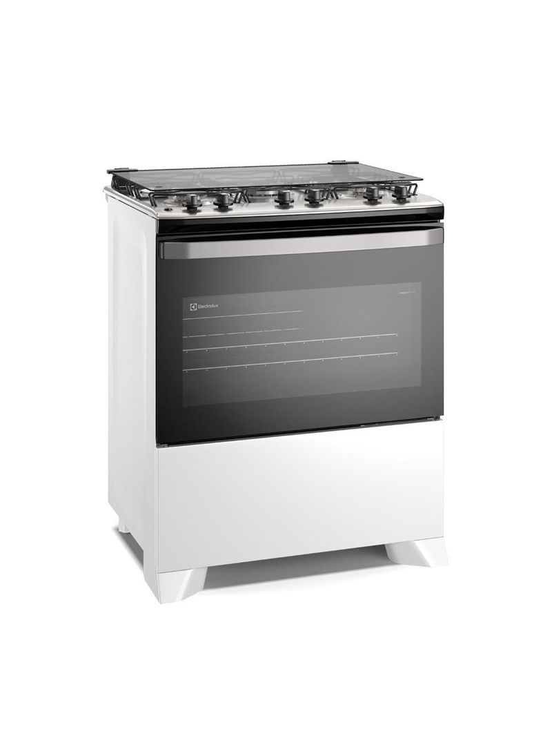 Fogão 5 bocas electrolux fe5iw efficient perfectcook vaporbake bivolt branco