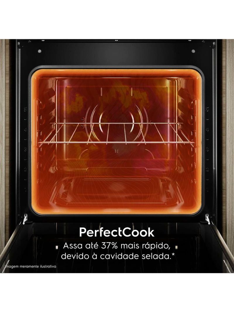 Fogão 5 bocas electrolux fe5iw efficient perfectcook vaporbake bivolt branco