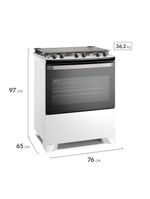 Fogão 5 bocas electrolux fe5iw efficient perfectcook vaporbake bivolt branco