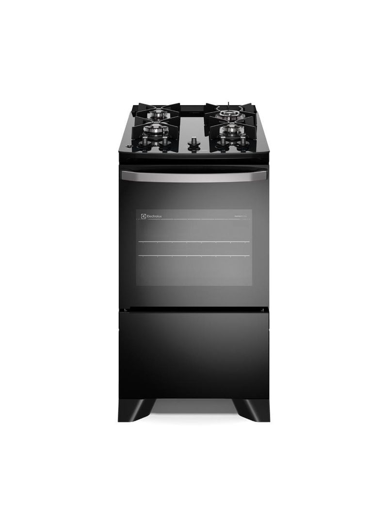 Fogão 4 bocas electrolux fe4gb efficient mesa de vidro perfectcook bivolt preto