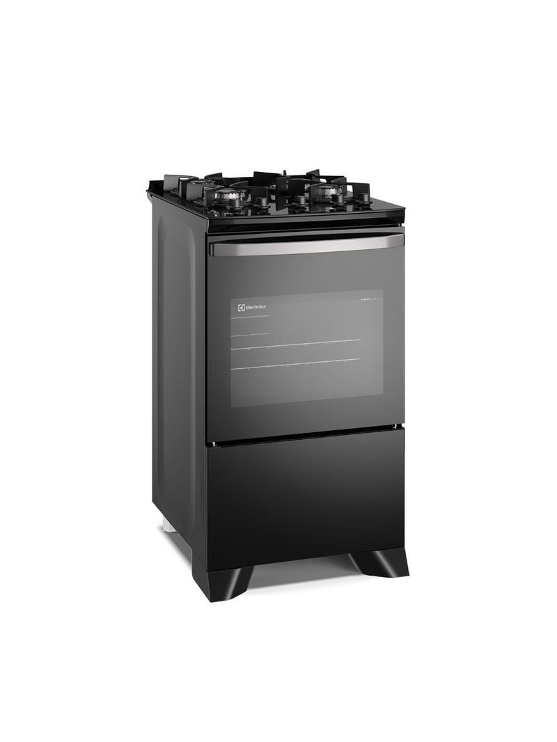 Fogão 4 bocas electrolux fe4gb efficient mesa de vidro perfectcook bivolt preto