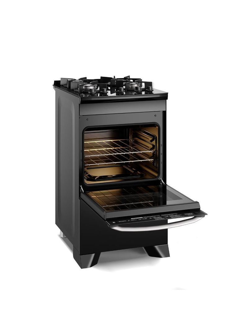 Fogão 4 bocas electrolux fe4gb efficient mesa de vidro perfectcook bivolt preto