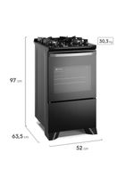 Fogão 4 bocas electrolux fe4gb efficient mesa de vidro perfectcook bivolt preto