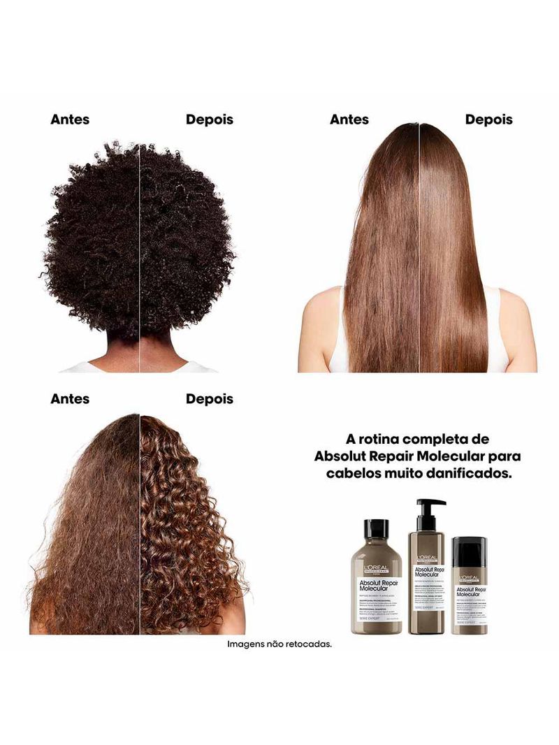 Absolut repair molecular kit – shampoo 300ml + máscara 75ml l’oreal professionnel