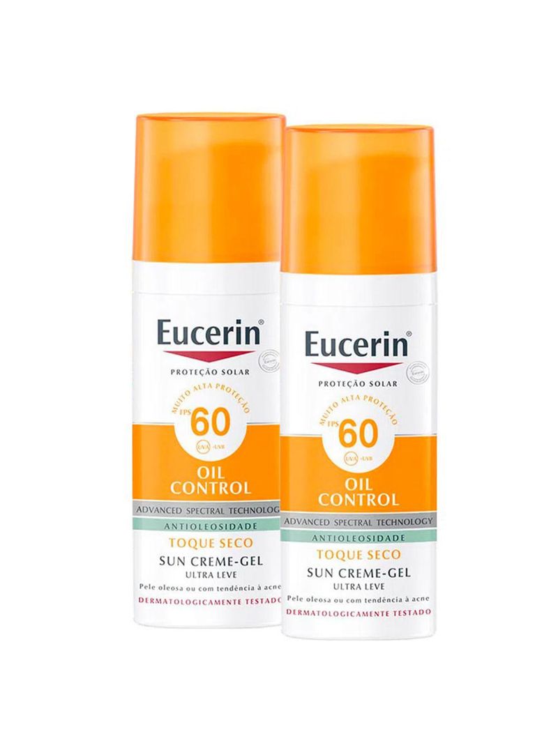 Eucerin kit – 2 protetor solar gel-creme oil control fps60