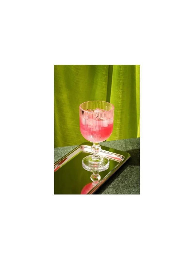 Conjunto de taças brinox haus concept reluz 360ml 6 peças vidro decorado