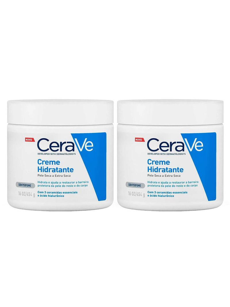 Cerave kit com dois cremes hidratantes
