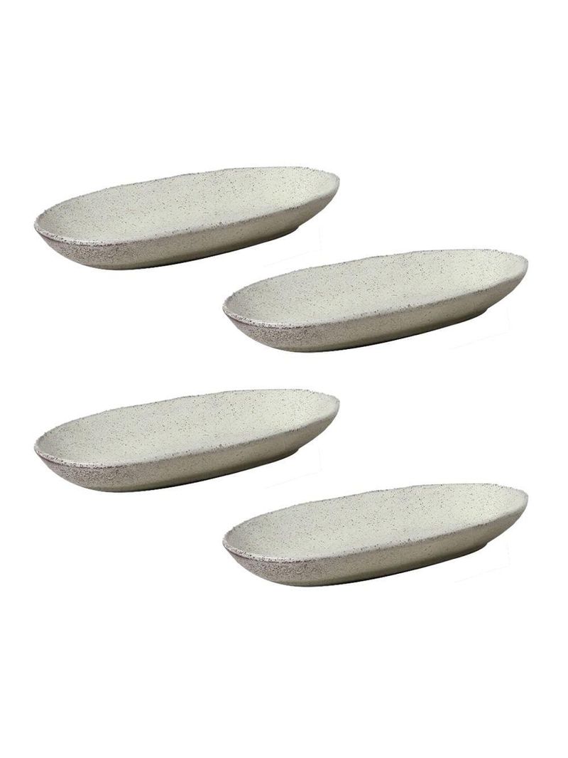 Conjunto de travessas ovais grandes porto brasil orgânico pistache 32x16cm - 4 peças