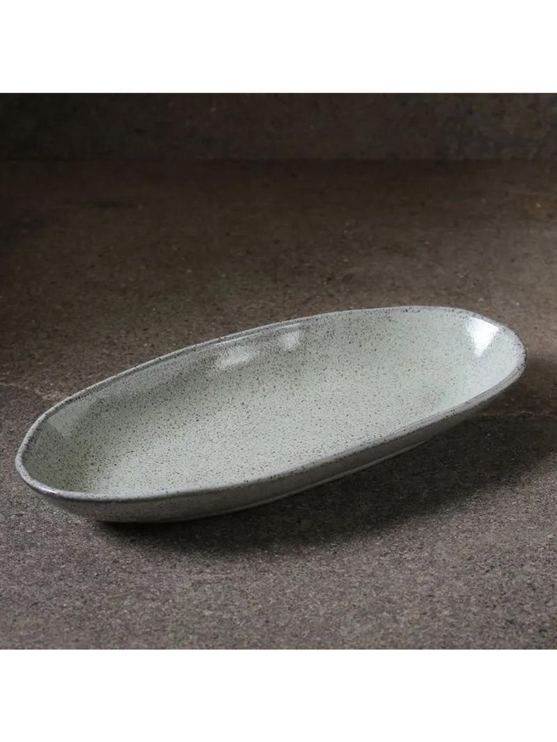 Conjunto de travessas ovais grandes porto brasil orgânico pistache 32x16cm - 4 peças