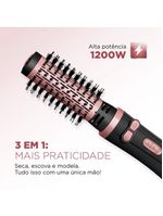 Escova rotativa mondial erb-01 1200 w bivolt - preto/golden rose
