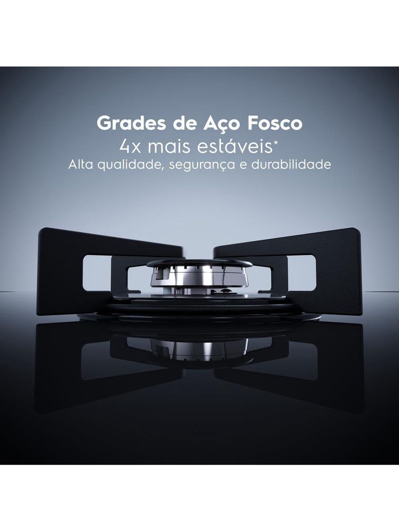 Cooktop 4 bocas electrolux ke4gr efficient mesa de vidro grade de aço fosco bivolt