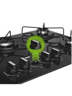 Cooktop 5 bocas consul cd075be mesa de vidro grade de aço ferro aramado bivolt preto