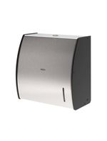 Dispenser parede papel toalha brinox decorline inox preto