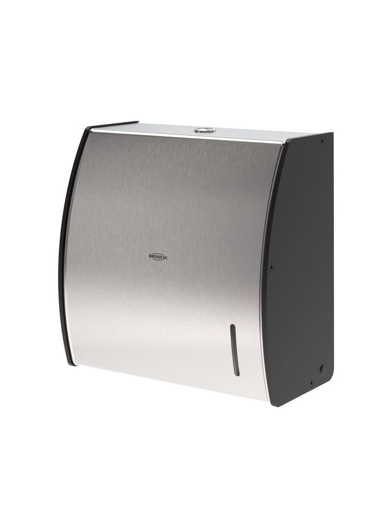 Dispenser parede papel toalha brinox decorline inox preto