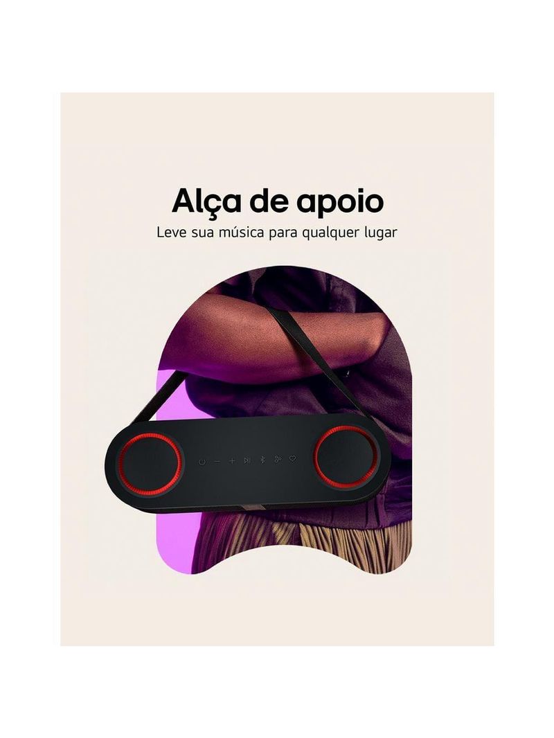 Caixa de som lg xboom bounce bluetooth 40w 30h bateria ai by william preta