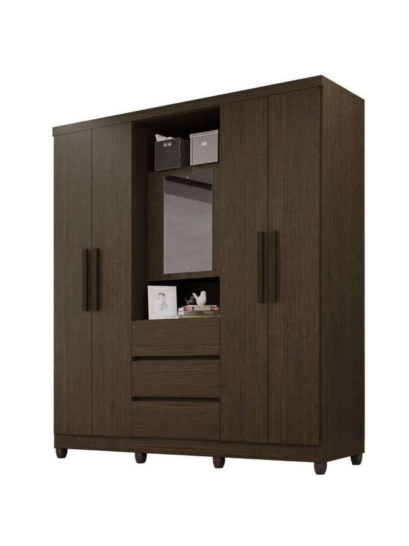 Guarda-roupa De Casal Giga 5 Portas 3 Gavetas