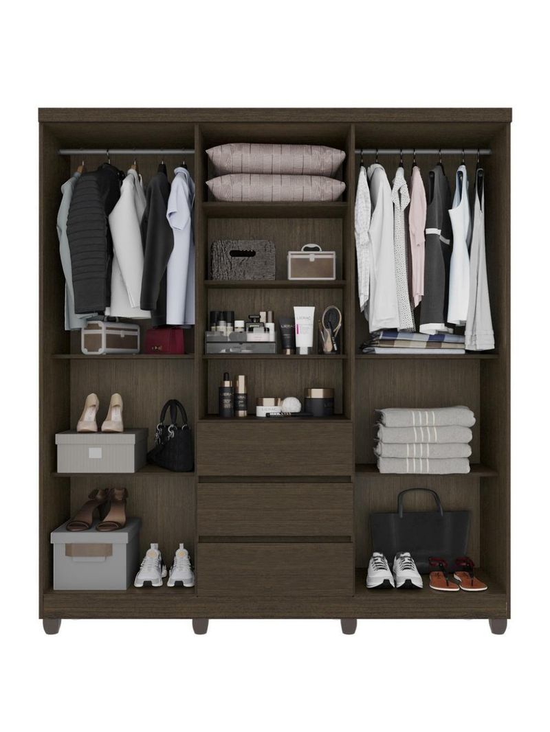 Guarda-roupa De Casal Giga 5 Portas 3 Gavetas