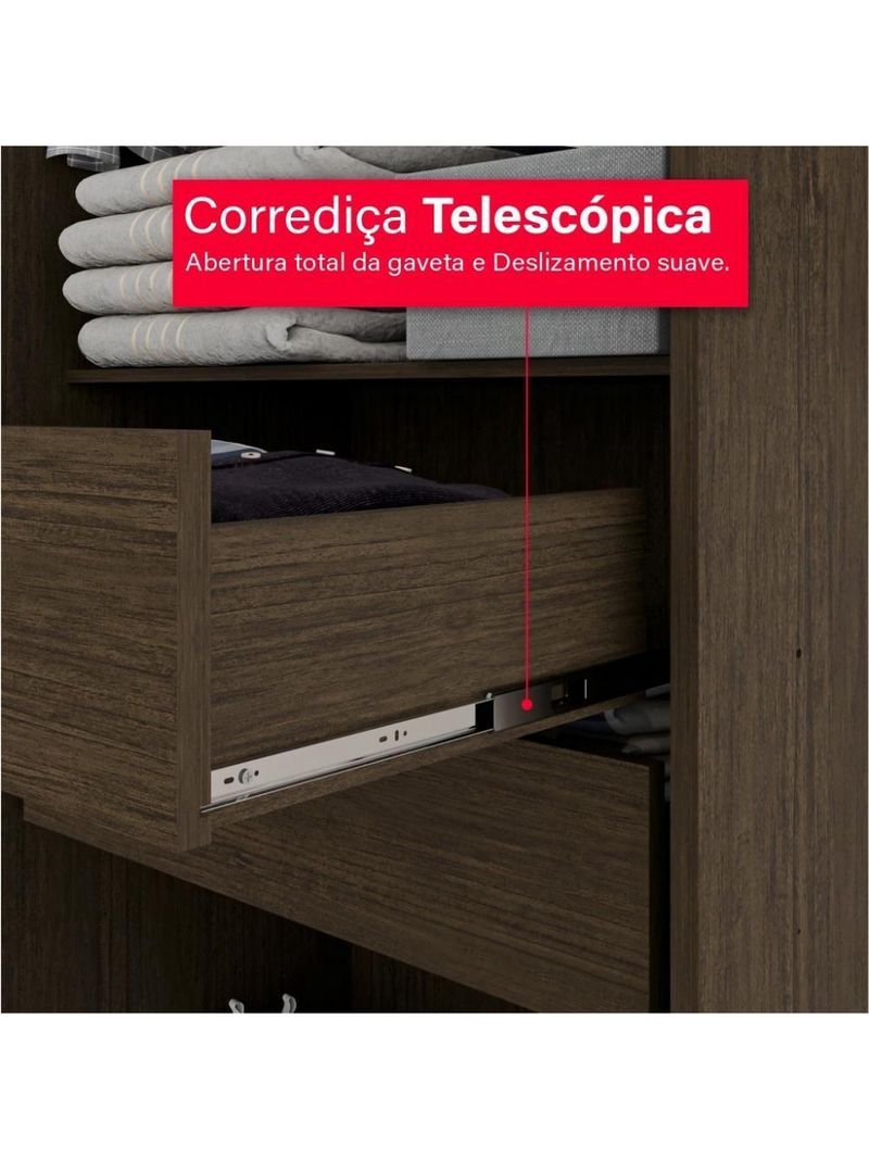 Guarda-roupa De Casal Giga 5 Portas 3 Gavetas