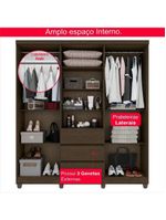 Guarda-roupa De Casal Giga 5 Portas 3 Gavetas