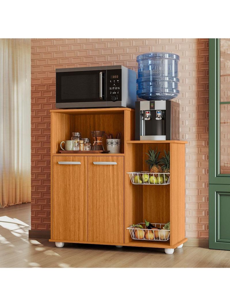 Armário multiuso fruteira poliman móveis sollys com 2 portas