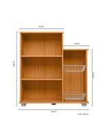 Armário multiuso fruteira poliman móveis sollys com 2 portas