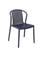 Cadeira Tramontina Louise Empilhável Grafite em Polipropileno