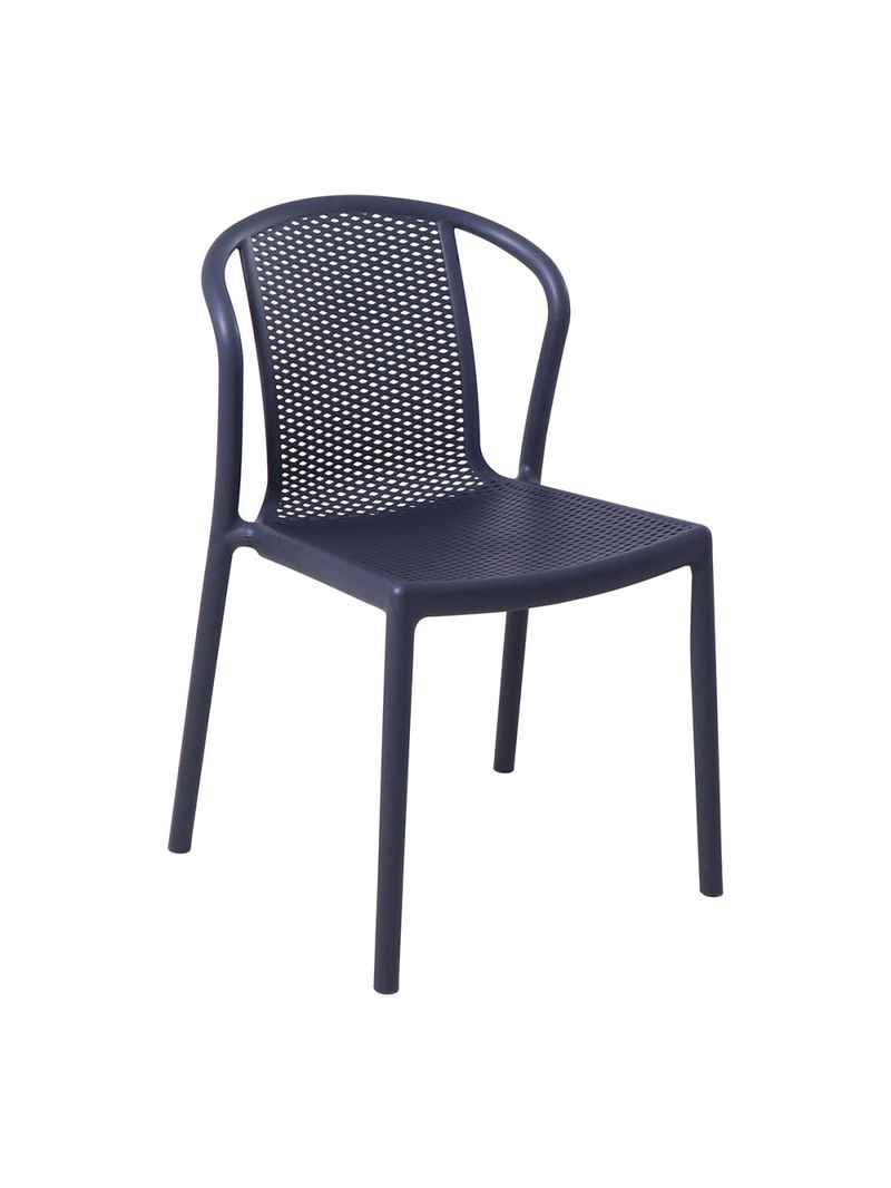 Cadeira Tramontina Louise Empilhável Grafite em Polipropileno