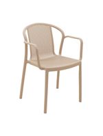 Cadeira Tramontina Louise Empilhável com Braços Areia em Polipropileno