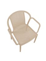 Cadeira Tramontina Louise Empilhável com Braços Areia em Polipropileno