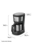 Cafeteira elétrica electrolux efficient ecm12 15 xícaras - granite gray – 600ml