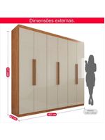 Guarda-roupa Casal 100% Mdf 6 Portas E 4 Gavetas Istambul