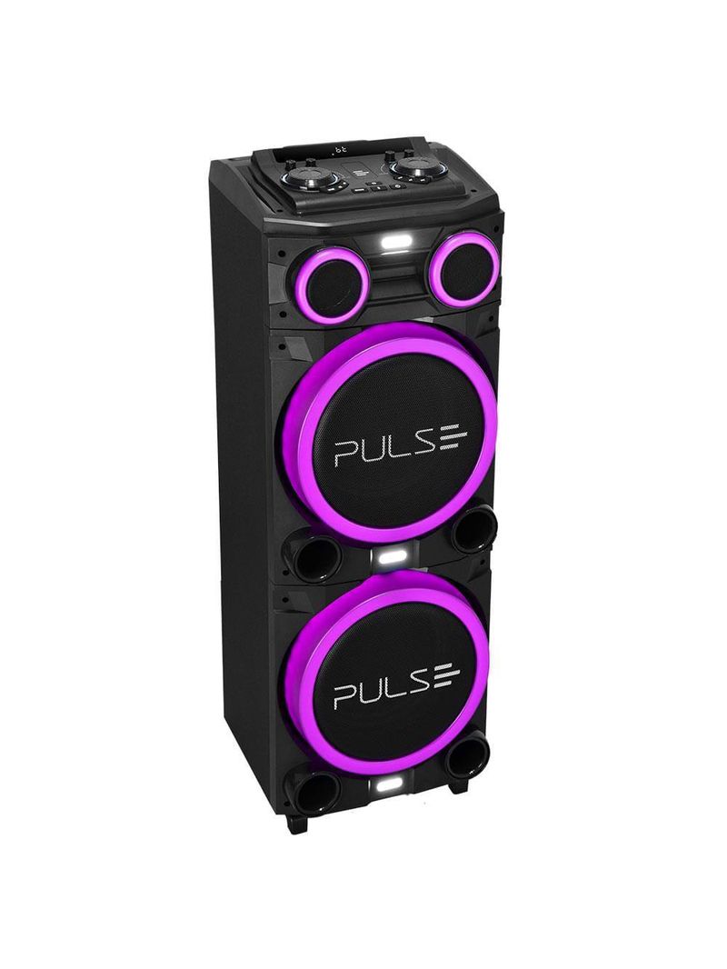 Caixa de som torre multilaser pulse double sp516 bluetooth 2700w rms luz led bivolt