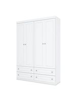 Berço Americano Danny Branco Acetinado Reller Guarda Roupa  4 Portas Americano Branco Hp Henn