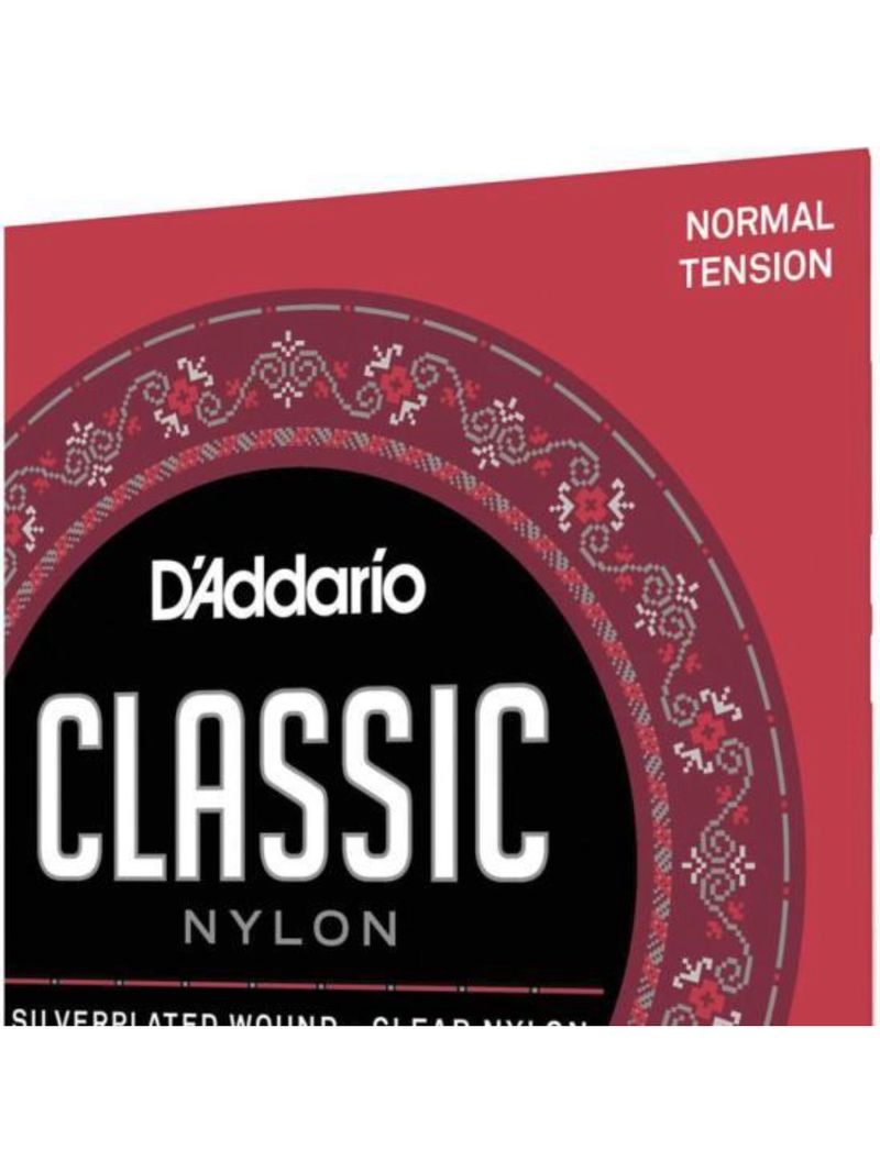 Encordoamento violão nylon tensão media student ej27n d addario