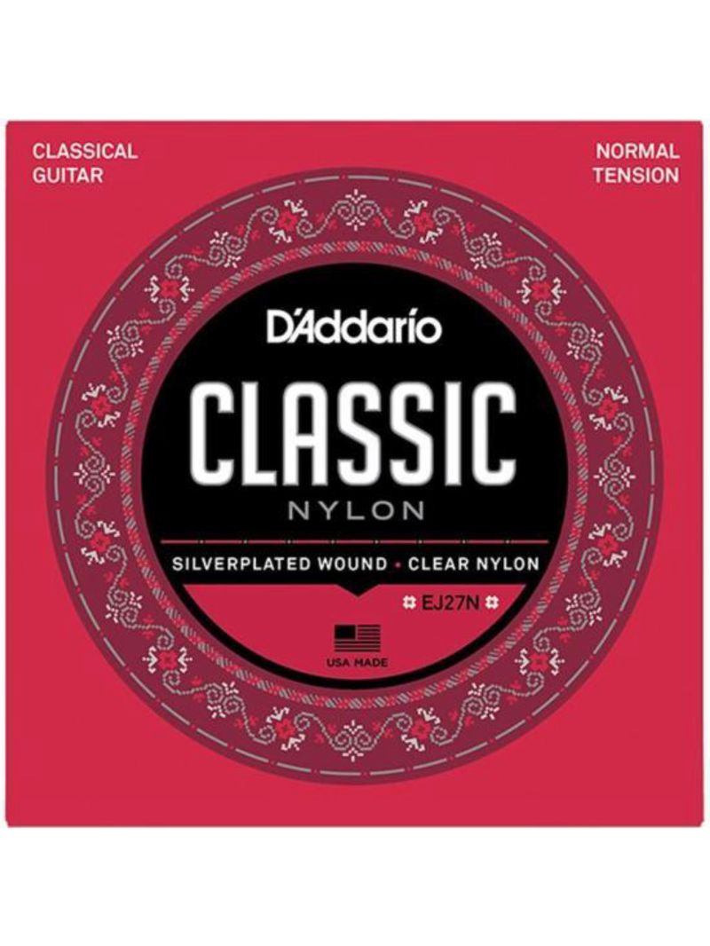 Encordoamento violão nylon tensão media student ej27n d addario